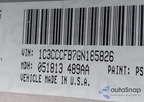 2016 Chrysler 200 Touring из США, поврежденный, VIN 1C3CCCFB7GN185826